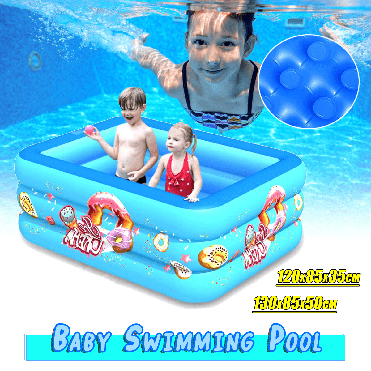 Children Swimming Pool Kids Inflatable Bathing Tub Outdoor Indoor Paddling Pools Baby Swim Tub MRSLM