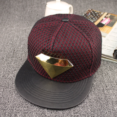 European and American Diamond New Mesh Flat Brim Hat dylinoshop