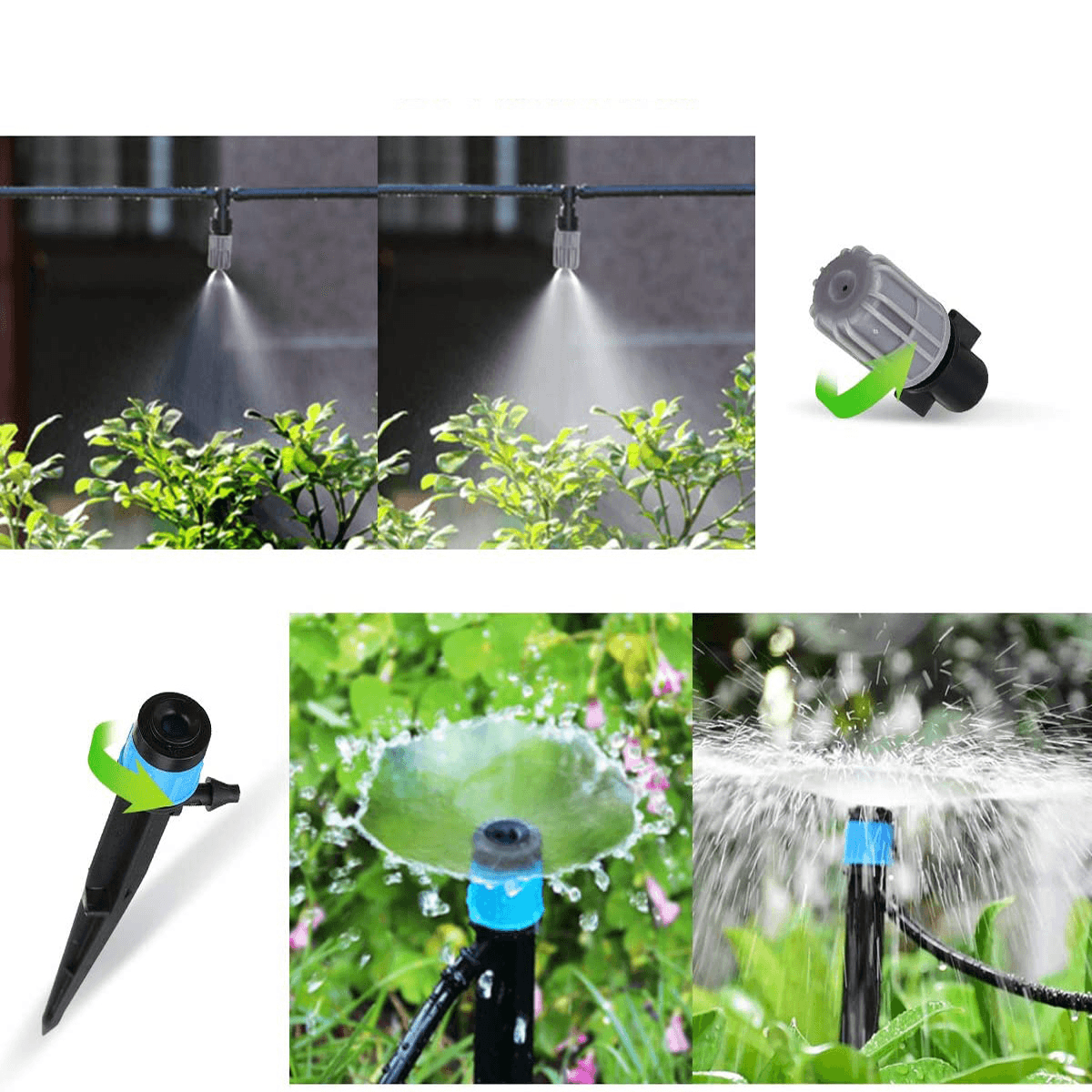 40M Automatic DIY Plant Watering Kit Garden Distribution Tubing Hose Adjustable Nozzle Irrigation System MRSLM