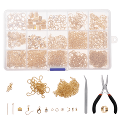 870Pcs Gold/Silver/Bronze Repair Metal Tools DIY Craft Supplies Jewelry Making MRSLM