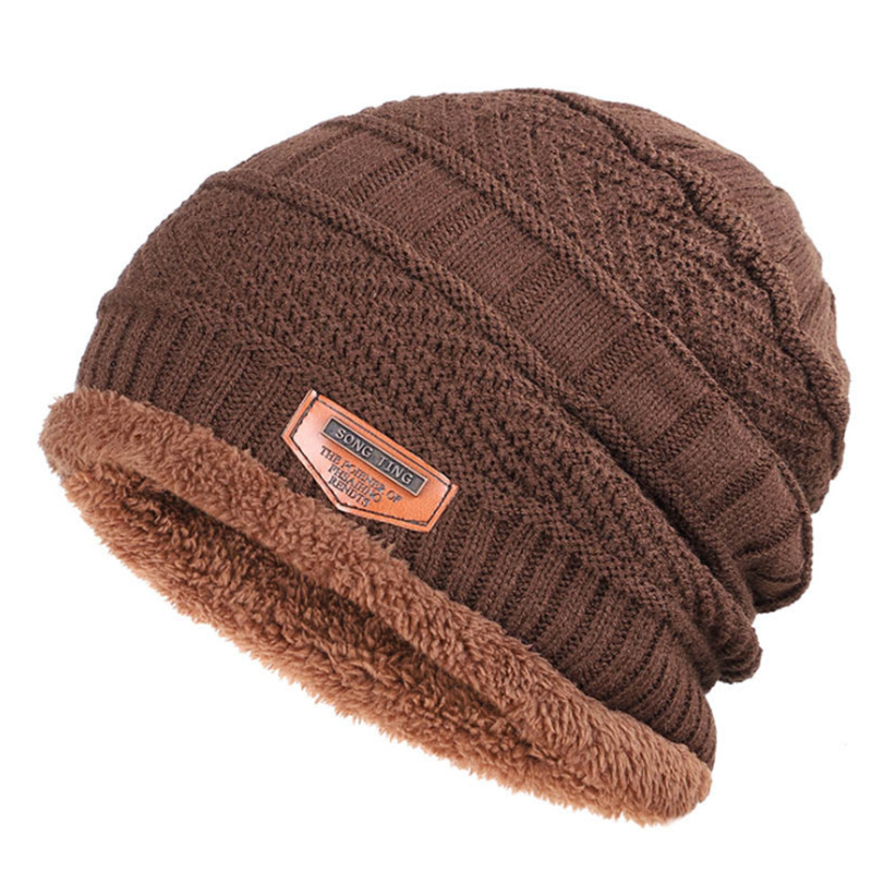 Men'S plus Fleece Knitted Hat Ladies dylinoshop