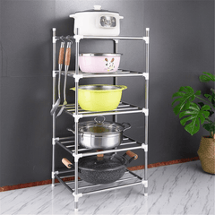 201 Stainless Steel 5 Layers Landing Storage Rack for Home Kitchen Shelf Arrangement Tool dylinoshop