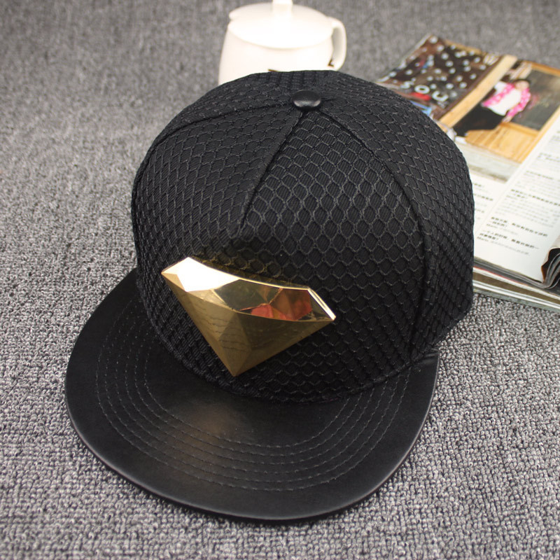 European and American Diamond New Mesh Flat Brim Hat dylinoshop