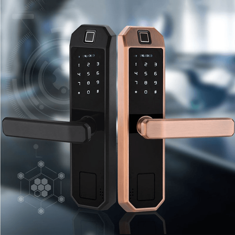 F1 Smart Fingerprint Door Lock with Keypad Electronic Intelligent Security Lock Household Bedroom Anti-Theft Door Password Card Key Locker MRSLM