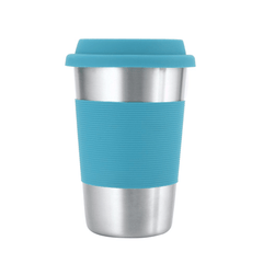 Honana Creative Coffee Mugs and Cup 304 Stainless Steel Mug with Silicone Case and Lid for Car Cups 500Ml Water Bottle MRSLM