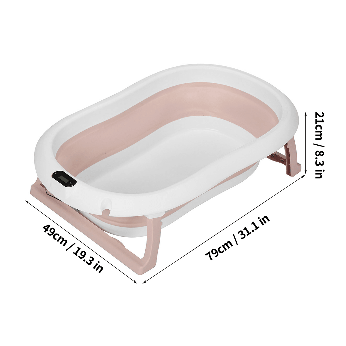 Folding Temperature-Sensing Baby Bathing Bathtub Household Thickening Large Environmentally Friendly Bath Tub MRSLM