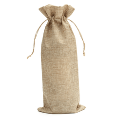 5PCS Natural Jute Burlap Vintage Wedding Favours Hessian Wine Bottle Bags Gift MRSLM