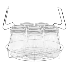 304 Stainless Steel Can Storage Organizer Can Storage Rack round Draining Rack Canning Jar Lifting Tool Kit Canning Jar Tongs MRSLM