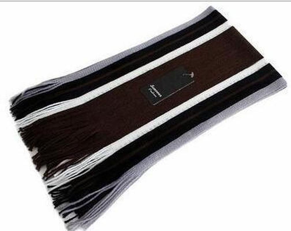 Men'S Striped Scarf Korean Style All-Match dylinoshop