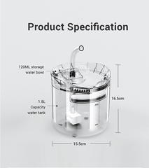 1.8L Pet Water Dispenser Filter Automatic Circulation Water dylinoshop