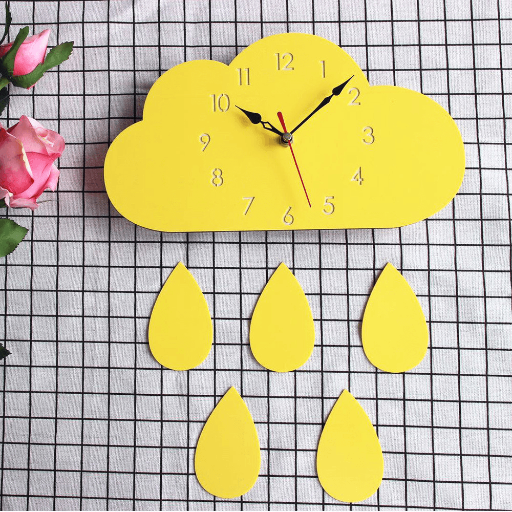 Cloud Wall Clock Home Cartoon Living Room Creative Wall Clock MRSLM