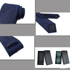 Polyester Jacquard 8Cm Fashion Check Tie dylinoshop