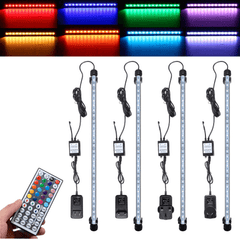 53CM RGB LED Aquarium Fish Tank Light IP68 Color Changing Bar Submersible Lamp + Remote Control AC110-240V MRSLM