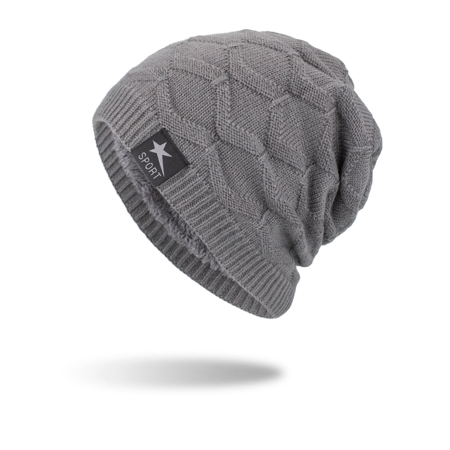 Men'S Knitted Woolen Thick Warm Toe Cap Sports Cap dylinoshop