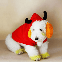 Christmas Pet Dog Cat Outstanding Devil Clothes Puppy Winter Warm Costume Red Coats Outterwear MRSLM