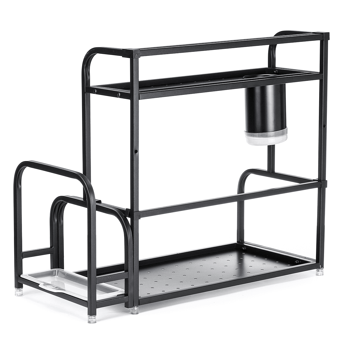 2-Tier Kitchen Countertop Spice Rack Organizer Cabinet Shelves Holder Rack dylinoshop