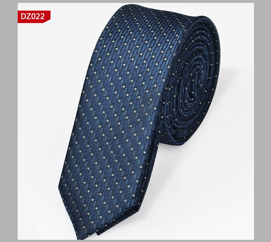 British Style Polyester Yarn Dyed Male 5Cm Narrow Tie dylinoshop