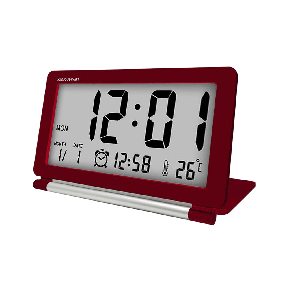 DC-11 Electronic Travel Alarm Clock Folding Desk Clock with Temperature Date Time Calendar MRSLM