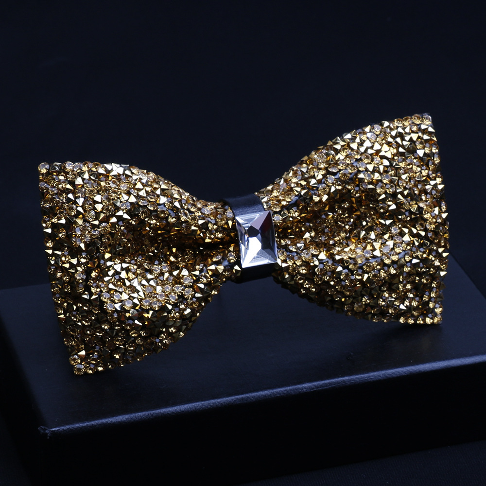 Fashionable Men'S Shiny Diamond Bow Tie dylinoshop