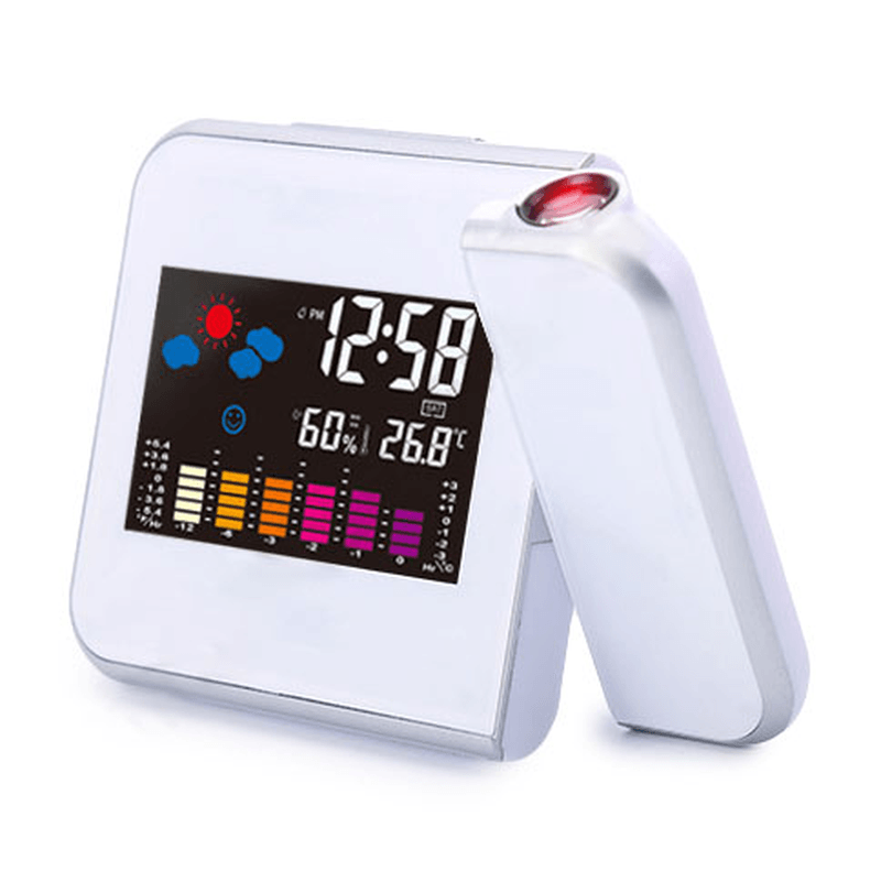 DC-003 Digital Wireless Hygrometer Therometer LED Projection Weather Station Alarm Clock MRSLM