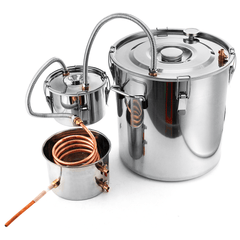 2/3/5/8 Gallons Moonshine Still Spirits Kit Water Alcohol Distiller Copper Tube Boiler Home Brewing Kit with Thumper Keg Stainless Steel dylinoshop