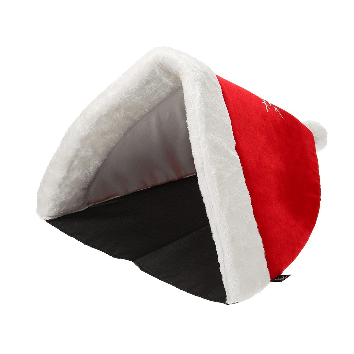 Christmas Hat Pet Nest Bed Soft Warm Cave House Sleeping Bag for Pet Cat Dog MRSLM