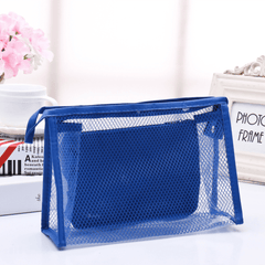 Honana BX-112 Waterproof PVC Cosmetic Bags Two-Piece Suit Net Travel Makeup Transparent Bag MRSLM