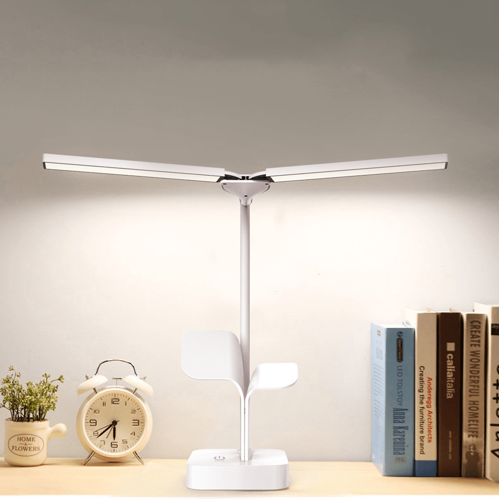 2500Mah Dual Heads LED Desk Lamp Shadowless Reading Light Eye Protect Touch Control Rotatable Rechargeable Table Lamp MRSLM