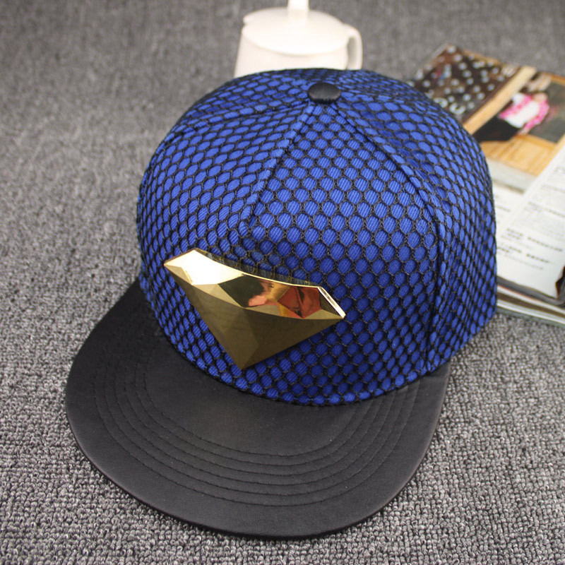 European and American Diamond New Mesh Flat Brim Hat dylinoshop