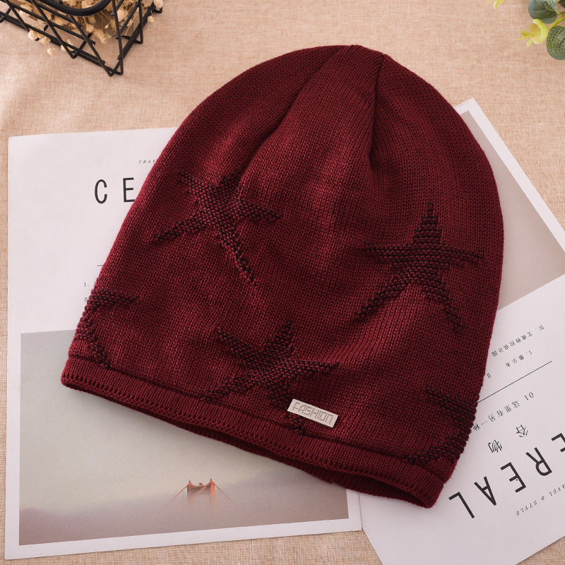 Men'S Knitted Woolen Thick Warm Toe Cap Sports Cap dylinoshop