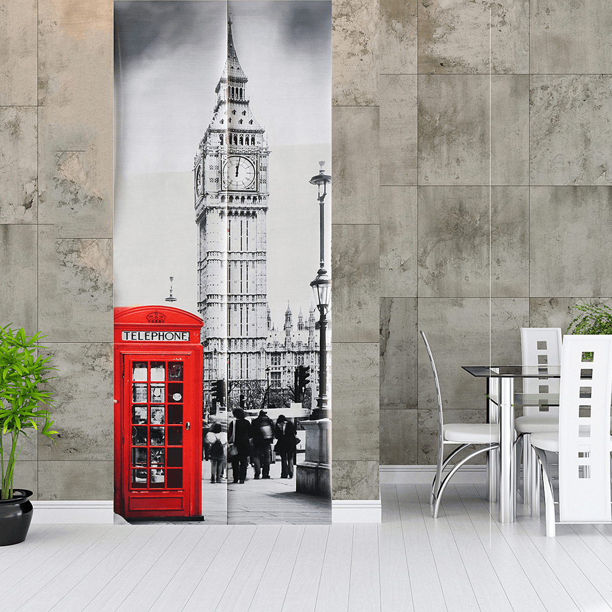 3D Art Door Wall Fridge Sticker Big Ben Decal Self Adhesive Mural Scenery Home Decor MRSLM