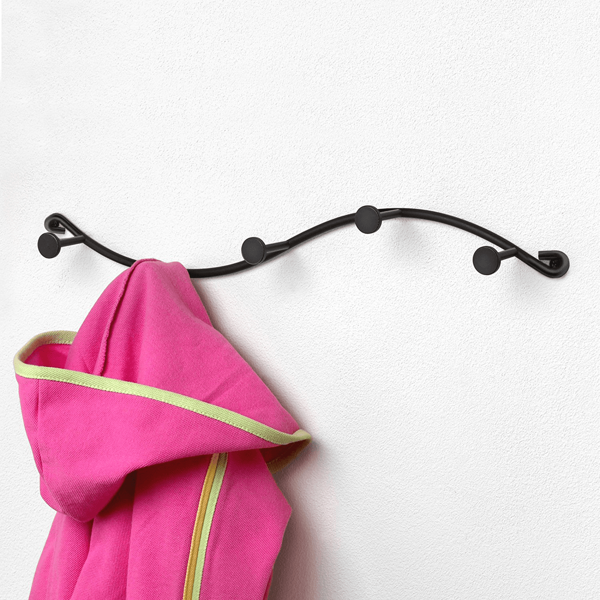 BR-03 Utility 5 Hooks Single Iron Household Storage Hook Rack Key Coat Towel Wall Hook Rack MRSLM