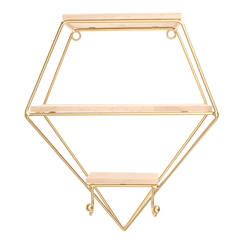 Metal Wall Shelf Mounted Storage Rack Wall Hanging Basket Shelf Bedroom Decoration MRSLM