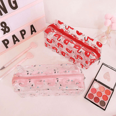 PVC Transparent Flamingo Cosmetic Bag Travel Storage Wash Bag Storage Bag MRSLM