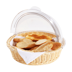 Round Home Kitchen Storage Basket Bread Fruit Cookie Display Container Holder Dome Lid for Food Storage MRSLM