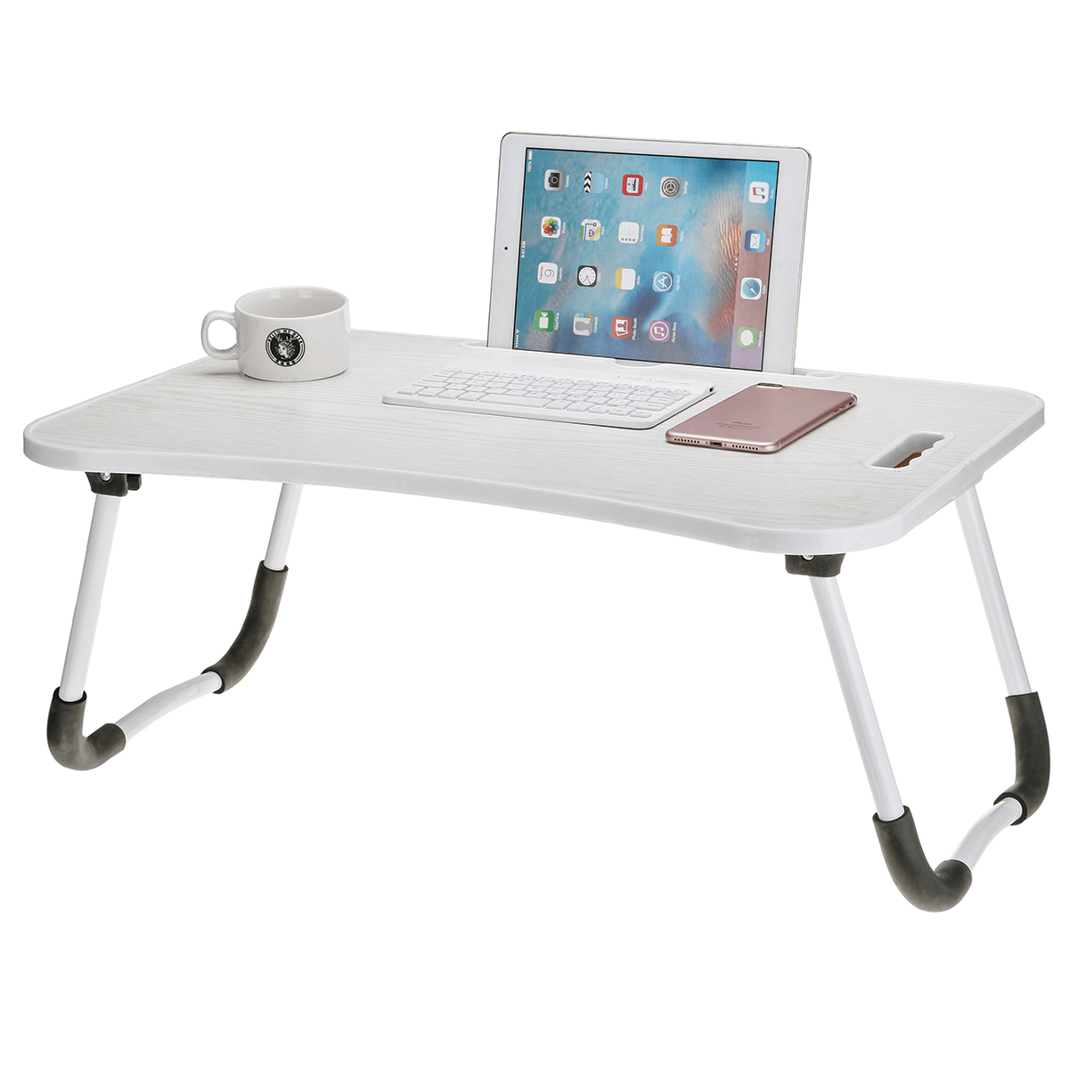 Foldable Laptop Lap Tray Folding Desk Computer Table Sofa Notebook Breakfast Bed MRSLM