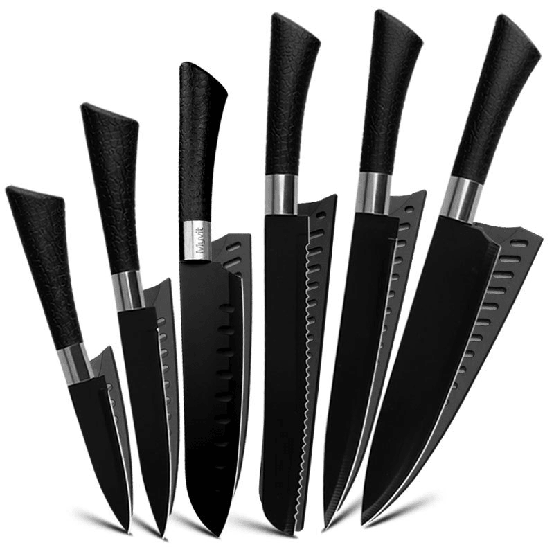 6Pcs Stainless Steel Paint Knife with Horseshoe Handle Cooking Knife Set for Kitchen Tool MRSLM