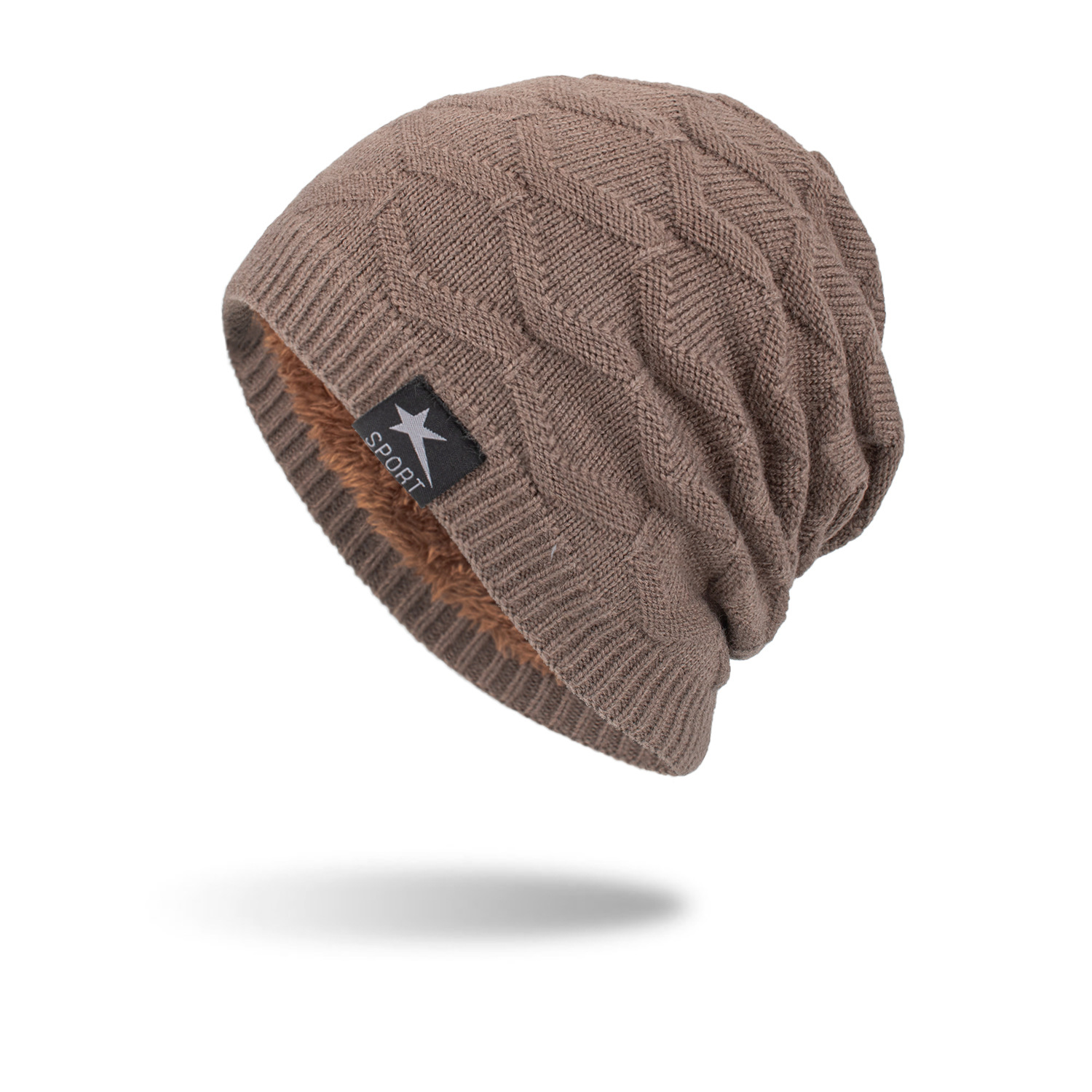 Men'S Knitted Woolen Thick Warm Toe Cap Sports Cap dylinoshop