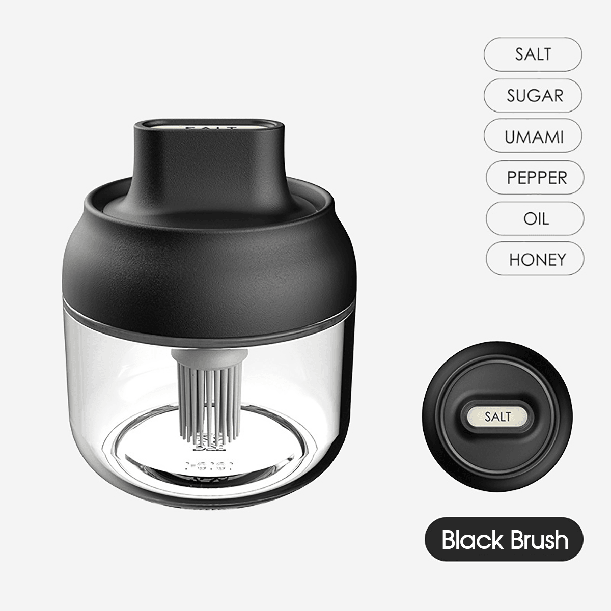 280ML 2-In-1 Glass Spice Jars Large Capacity Kitchen Seasoning Organizer Airtight Leakproof Herbs Bottle with Label Paper MRSLM