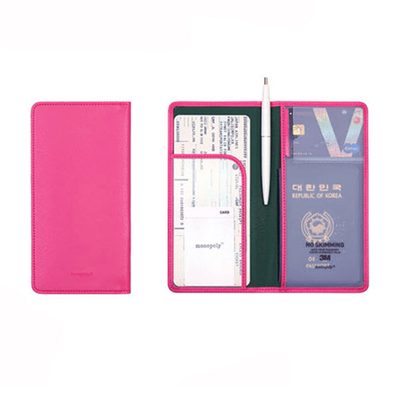 Honana HN-PB5 5 Colors Leather Passport Holder Travel Cards Case Cover Bag MRSLM