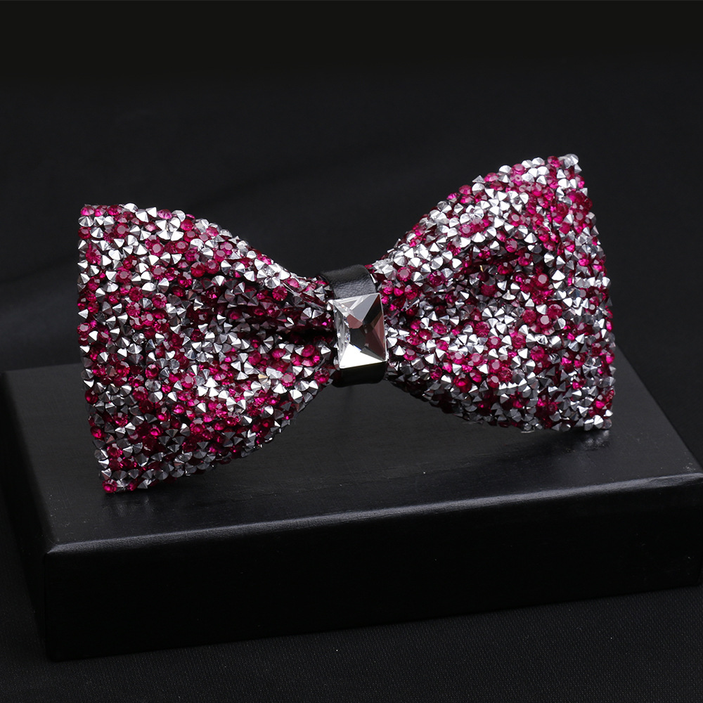 Fashionable Men'S Shiny Diamond Bow Tie dylinoshop