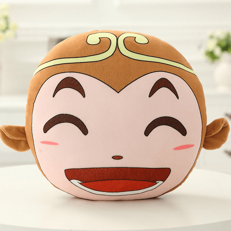 Funny Expression Cartoon Monkey Throw Pillow Soft Plush Sofa Cushion Home Car Decoration MRSLM