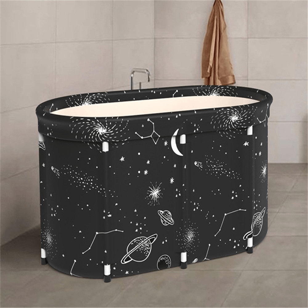 Bath Sauna Adult Folding Bathtub Bath Barrel Household Large Tub Thickened Adult Bath Tub Full Body Hot Tub with Lid Set MRSLM