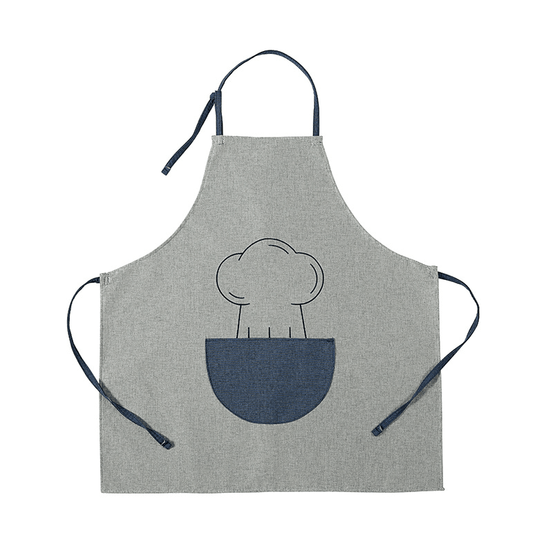 Multifunction Waterproof Kitchen Apron Sleeveless Cotton Linen Cooking Work Cloth for Home Kitchen Tool Working Tool MRSLM