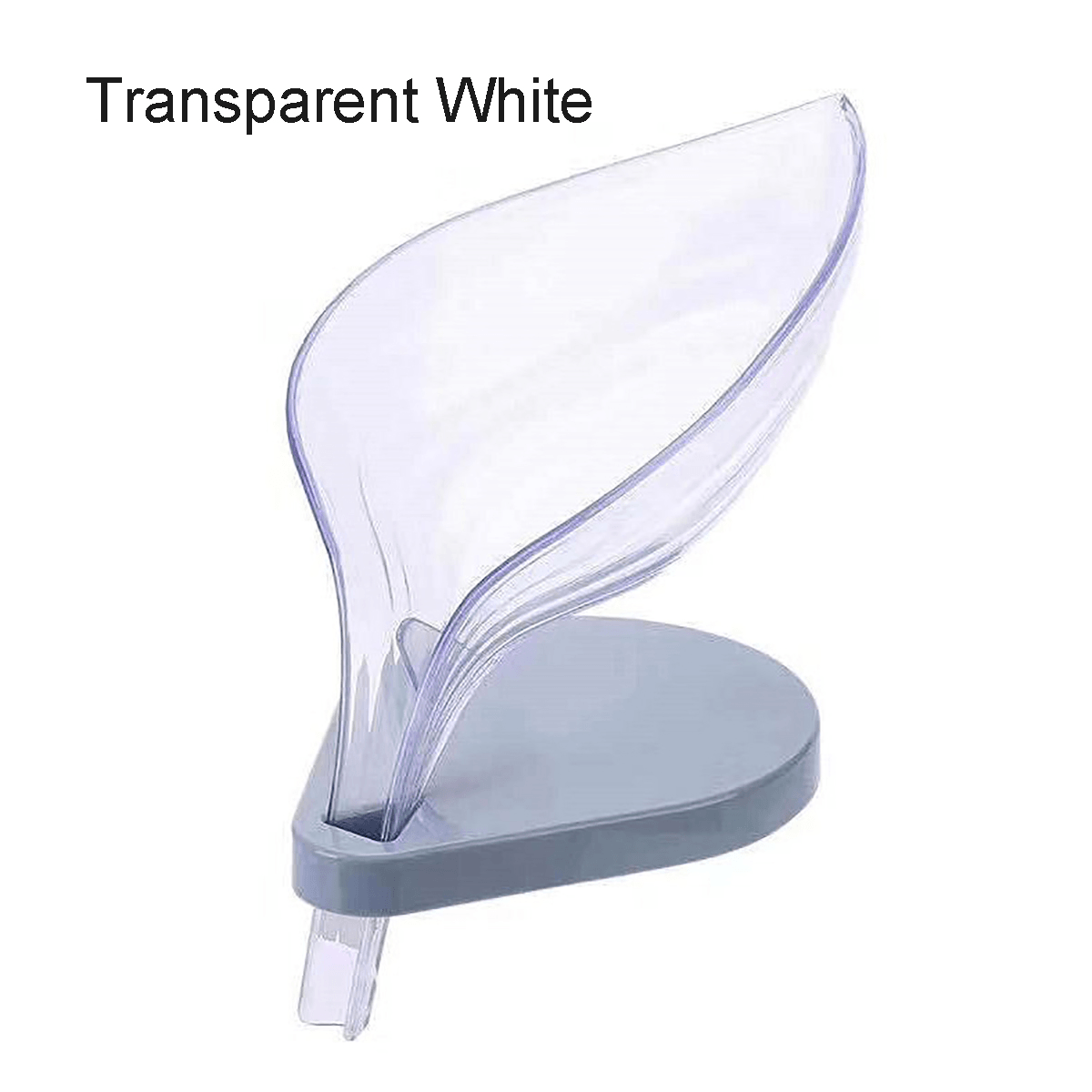 Quick-Drying Leaf Shape Self Draining Soap Holder Box with Suction Cup for Shower Bathroom Kitchen Sink MRSLM