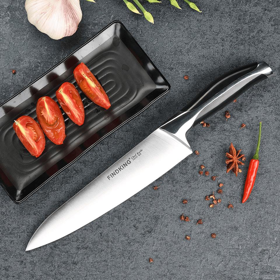 FINDKING Stainless Steel Knife Quality 8'' Inch Frozen Meat Cutter Chef Knife Kitchen Knife Tools MRSLM