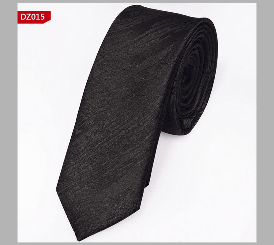 British Style Polyester Yarn Dyed Male 5Cm Narrow Tie dylinoshop