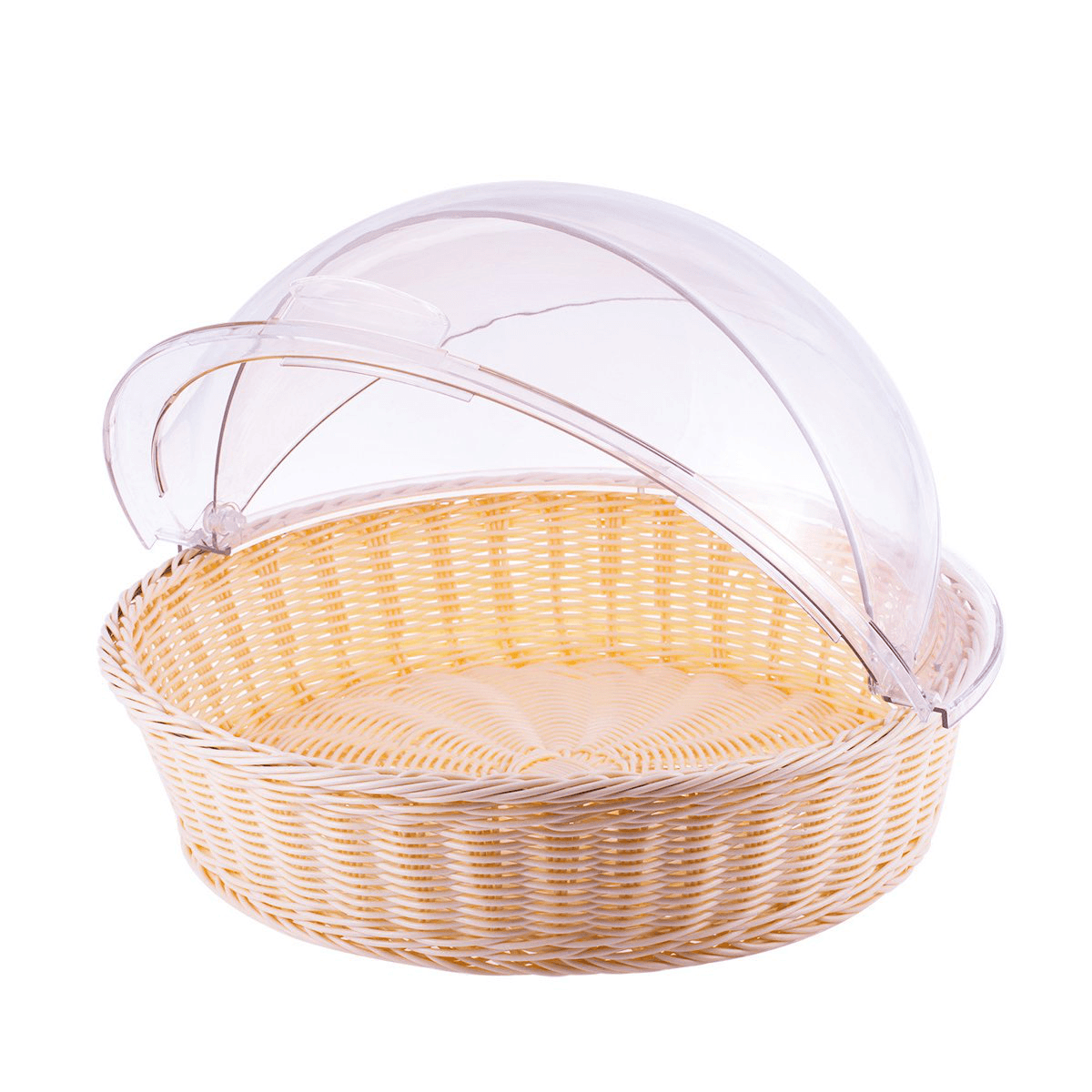 Round Home Kitchen Storage Basket Bread Fruit Cookie Display Container Holder Dome Lid for Food Storage MRSLM