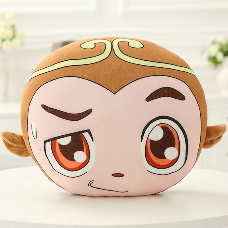 Funny Expression Cartoon Monkey Throw Pillow Soft Plush Sofa Cushion Home Car Decoration MRSLM