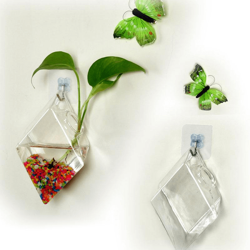 Creative Wall Hanging Transparent Glass Vase Fish Tank Hydroponic Living Room Home Decor MRSLM